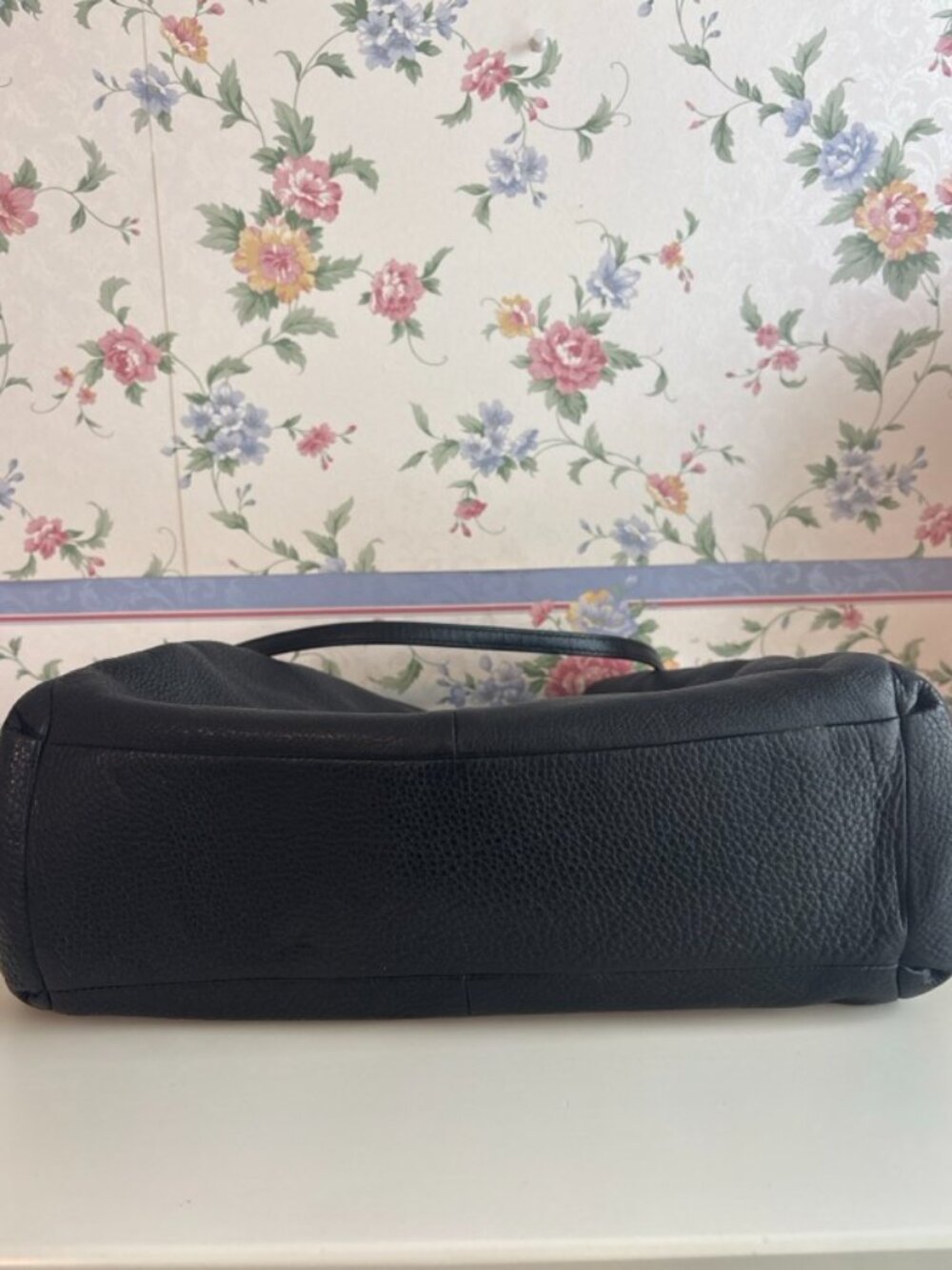 Coach Hallie Shoulder Bag Black Pebbled Leather with Gold Hardware - Picture 12 of 16